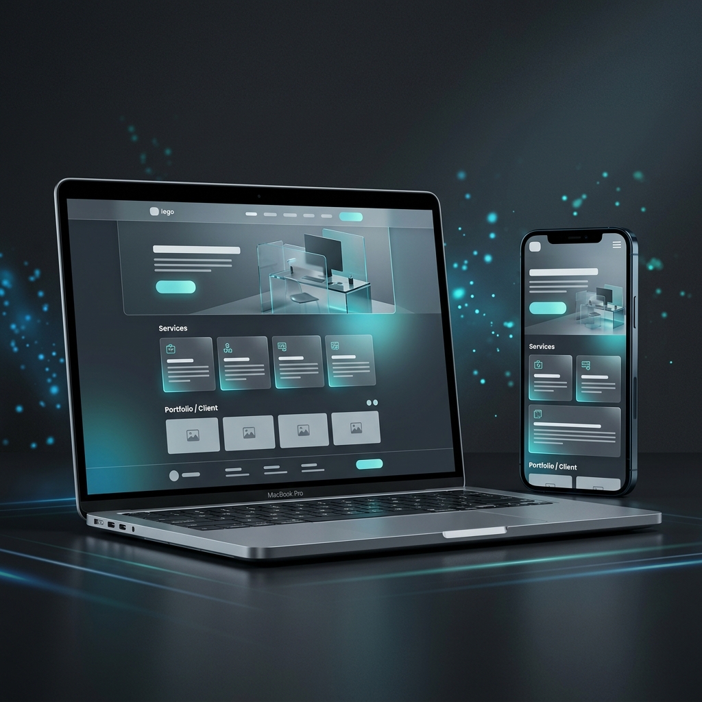 Multi-device display of our web application designs on laptop and mobile screen