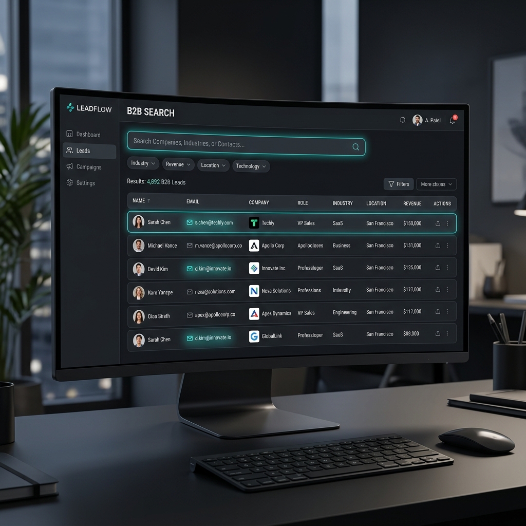 Lead Miner AI dashboard screenshot